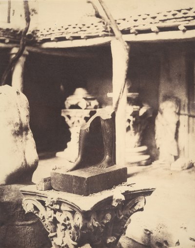 阿尔及利亚Cherchell博物馆中的埃及雕像碎片，1856年。 作者 约翰·比斯利·格林