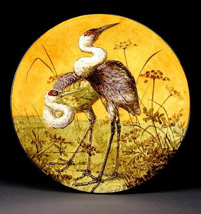 描绘着两只起重机的充电器 作者 约翰·贝内特