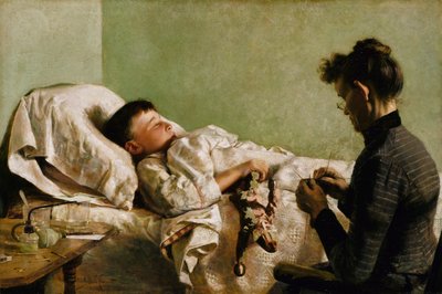 病中的孩子》，1893年。 作者 约翰·邦德·弗朗西斯科