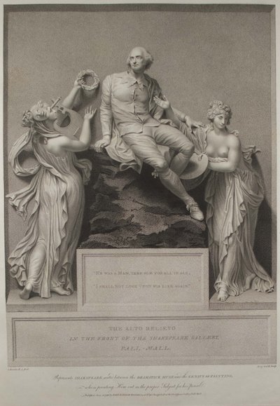 莎士比亚与文学的缪斯和绘画的天才，1803年 作者 约翰·博德尔