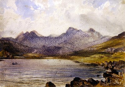 威尔士Llyn Crafrant附近（纸上水彩画） 作者 约翰·布雷特