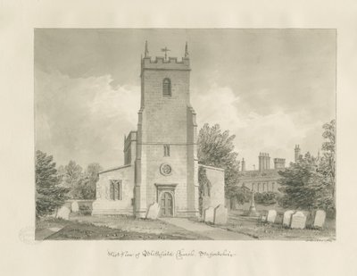 Blithfield Church: sepia drawing 作者 约翰·巴克勒