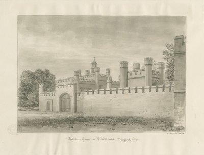 Blithfield Hall-Kitchen Court：棕褐色图纸 作者 约翰·巴克勒