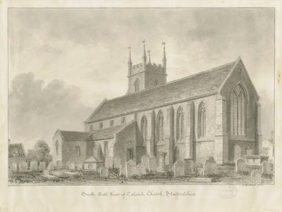 科尔维奇教堂（Colwich Church）：棕褐色绘图，1841年 作者 约翰·巴克勒
