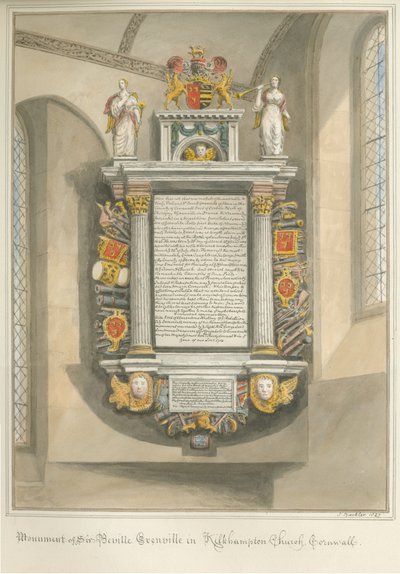 Cornwall - Kilkhampton Church - Monument of Sir Bevil Grenville 作者 约翰·巴克勒