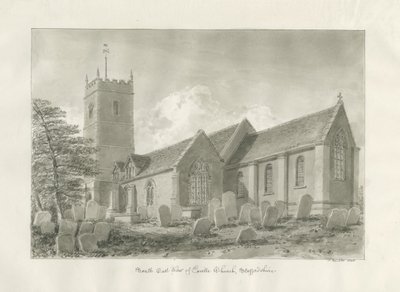 恩维尔教堂（Enville Church）：棕褐色素描，1846年 作者 约翰·巴克勒
