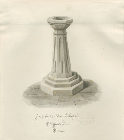 Calton Chapel-Now&39;St.玛丽的教堂&39;：棕褐色的绘图 作者 约翰·巴克勒