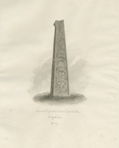 伊兰教会-古代十字架：棕褐色绘画，1847年 作者 约翰·巴克勒