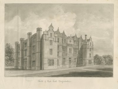 基尔·霍尔（Keele Hall）：棕褐色绘图 作者 约翰·巴克勒