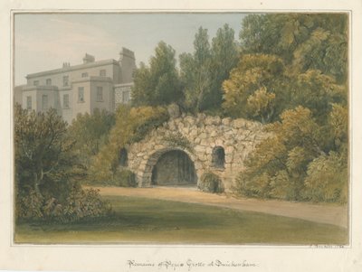 米德尔塞克斯-特威克纳姆-教皇的石窟，1826年 作者 约翰·巴克勒
