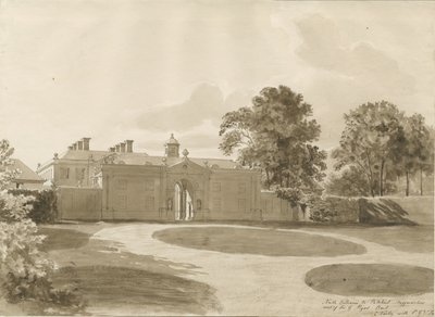 Patshull House：棕褐色水洗图，nd [1820] 作者 约翰·巴克勒