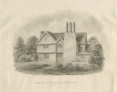 Standon Hall: sepia drawing 作者 约翰·巴克勒