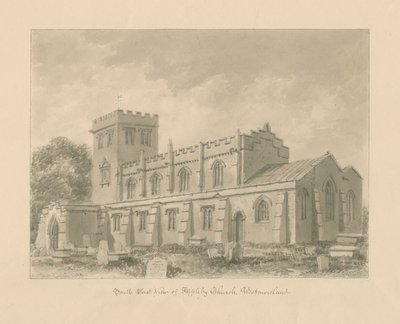 Westmorland-Appleby教堂：乌贼墨画，1800年 作者 约翰·巴克勒