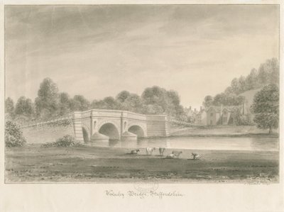 Wolseley Bridge: sepia drawing 作者 约翰·巴克勒