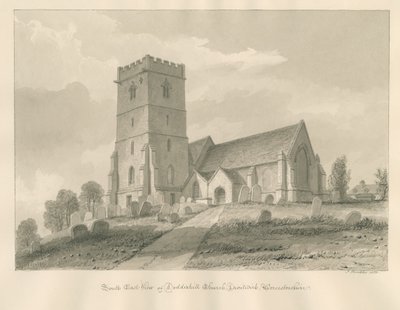 Worcestershire - Droitwich - Dodderhill Church: sepia drawing 作者 约翰·巴克勒