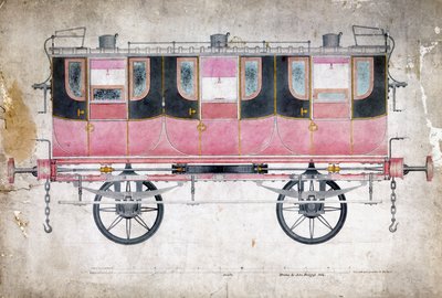 曼彻斯特和利兹铁路一等车，1844年 作者 约翰·伯吉斯