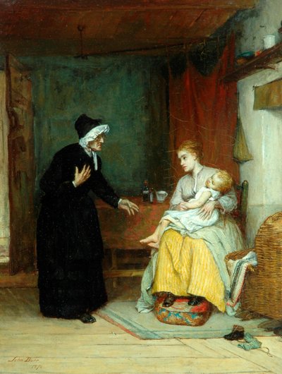 焦虑的时刻，1874年 作者 John Burr
