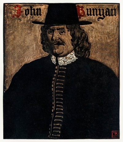 约翰·班扬（John Bunyan，1872-1919）“朝圣者从这个世界进步的作者”，作者即将来临的作者，Byam Shaw的插图（1872-1919） 作者 约翰·拜姆·李斯顿·肖