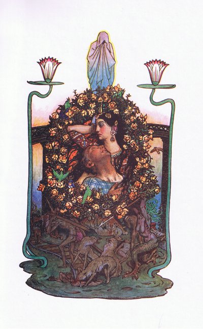 由桥梁的花园，插图来自卡马花园（和印度的其他歌词），1920年 作者 约翰·拜姆·李斯顿·肖