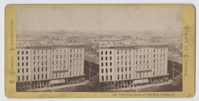 从1871年的芝加哥大火前看北方市政厅圆顶的观景台 作者 约翰·卡布特