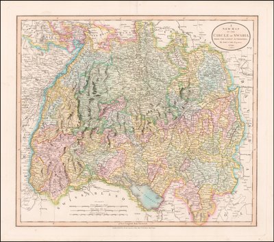 约翰-凯里绘制的 1799 年斯瓦比亚地图 作者 约翰·卡里