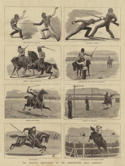 伊斯灵顿农业大厅的军事比赛 作者 John Charles Dollman