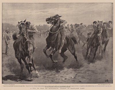在马特兰营地的马背上的拉锯战 作者 John Charlton