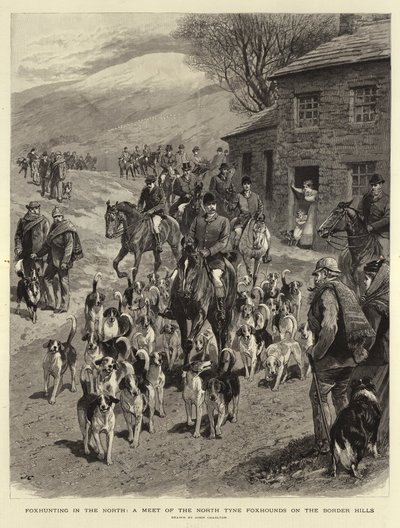 在北部的Foxhunting，在边境山的北泰恩狐狸的会面 作者 约翰·查尔顿