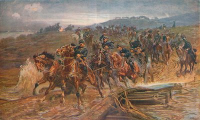法国炮兵越过埃纳河，1914年9月，1915年1928年 作者 约翰·查尔顿