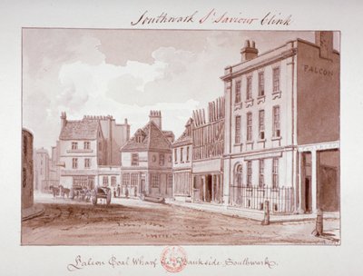 Falcon Coal Wharf, Bankside, Southwark》，伦敦，1827年 作者 约翰·切塞尔·巴克勒
