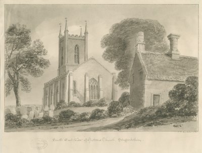 Ipstones Church: sepia drawing 作者 约翰·切塞尔·巴克勒