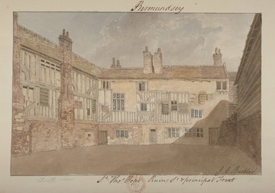 1827年Bermondsey议院废墟的南视图 作者 约翰·切塞尔·巴克勒