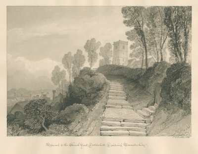 伍斯特郡-德罗伊特威奇-多德希尔教堂：棕褐色绘画，1833年 作者 约翰·切塞尔·巴克勒