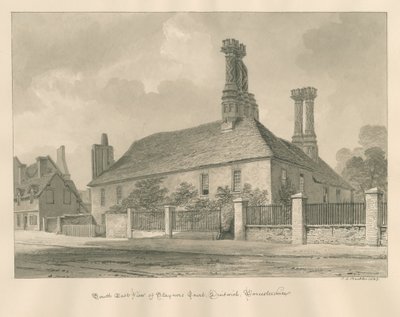 伍斯特郡-德罗伊特威奇-Staynors Court：乌贼墨画，1833年 作者 约翰·切塞尔·巴克勒