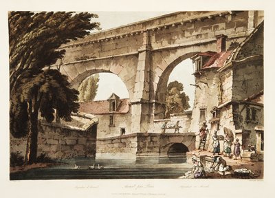 在Arcueil的渡槽，从凡尔赛，巴黎和圣但尼，酒吧的插图。 1805（aquatint） 作者 约翰·克劳德·纳特斯