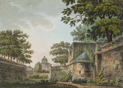 巴士底狱的内部，1809年（彩色aquatint） 作者 约翰·克劳德·纳特斯