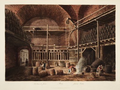 Julians Baths，从凡尔赛，巴黎和圣丹尼斯，酒吧的插图。 1809（aquatint） 作者 约翰·克劳德·纳特斯