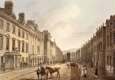 Milsom Street，来自&39;Bath Illustrated by a Series of Views&39;，由John Hill（1770-1850）酒吧刻。作者William Miller，1805（aquatint） 作者 约翰·克劳德·纳特斯