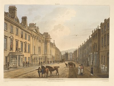 Milsom street.Bath, illustrated by a series of views, from the drawings of J. C. Nattes; with descriptions to each plate.John Claude Nattes 1806 作者 约翰·克劳德·纳特斯