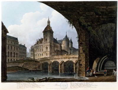 巴黎：Le Pont au Change - 在“J.C. Mats 所见的巴黎”，编辑。 米勒，伦敦 作者 约翰·克劳德·纳特斯