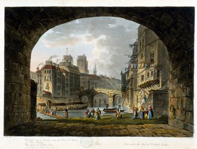 巴黎：Chatelet桥或Peute Pont--在 "Paris vu par J.C.Matttes"，米勒编辑，伦敦 作者 约翰·克劳德·纳特斯