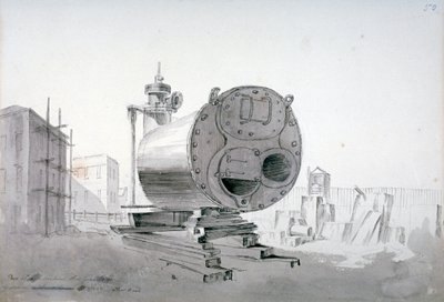 蒸汽机，伦敦伊斯灵顿新路，1808年 作者 约翰·克劳德·纳特斯