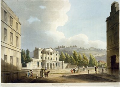 悉尼酒店，由&39;一系列景观的巴斯画报&39;，由约翰希尔（1770-1850）酒吧刻。作者William Miller，1805（aquatint） 作者 约翰·克劳德·纳特斯