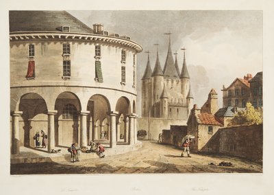 寺庙，从凡尔赛，巴黎和圣但尼，酒吧的例证。 1805（aquatint） 作者 约翰·克劳德·纳特斯