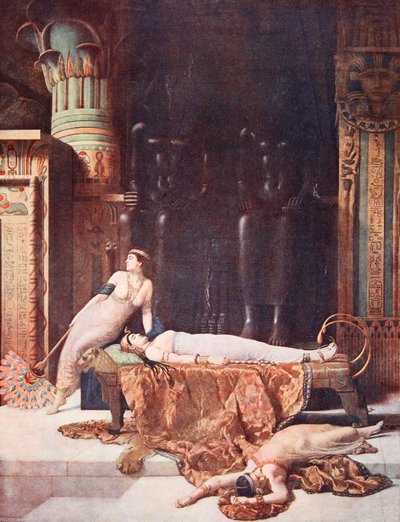 克利奥帕特拉之死，来自&39;哈钦森国家历史&39;的插图，c.1910 作者 John Collier