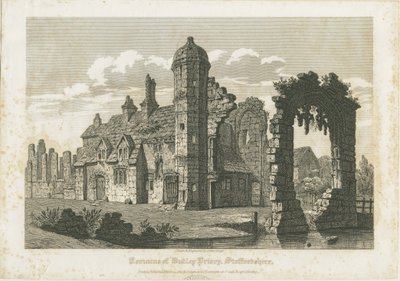 达德利修道院（Dudley Priory）：雕刻，[c 1821] 作者 约翰·康尼