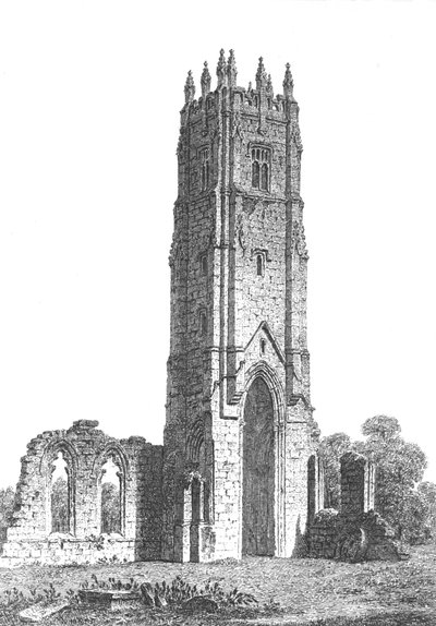 Gray Friars Tower，里士满，北约克郡，c1800-1833 作者 约翰·康尼