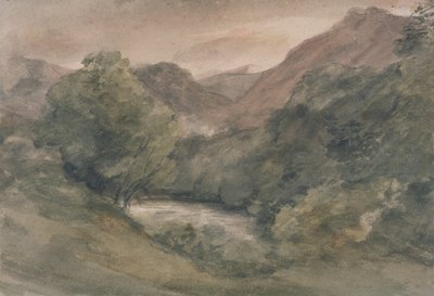 Borrowdale，晴天后的夜晚，10月1日 作者 约翰·康斯特勃