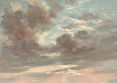 云研究：暴风雨的夕阳，1821-1822。 作者 约翰·康斯特勃
