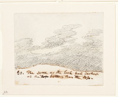 云彩研究（根据亚历山大-科赞斯的 "天空雕刻"），约 1822-23 年（纸上石墨） 作者 约翰·康斯特勃